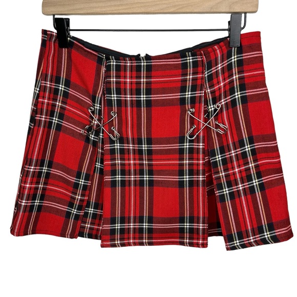 Y2k Super Low Fat Plaid Mini Skirt S - Picture 1 of 6